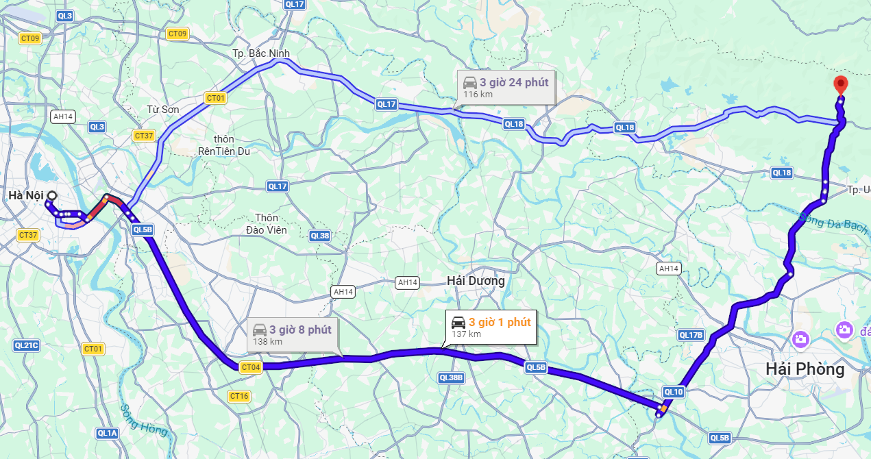 Đường đi yên tử từ hà nội